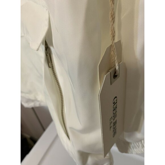 Guess x Sean wotherspoon 1/4 Zip Anorak Men’s Jacket Sz M White Gray Red Distre… - Picture 11 of 12